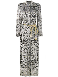 длинное платье-рубашка с леопардовым принтом  Adam Lippes