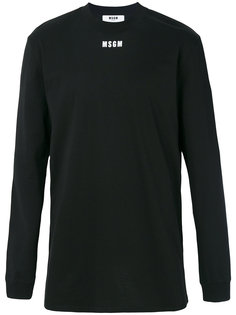 logo print longsleeved T-shirt MSGM
