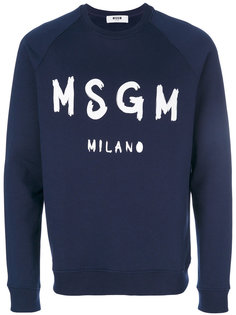 logo print sweatshirt MSGM