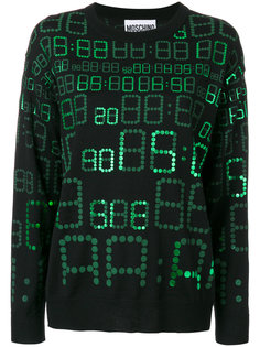 свитер с цифровым принтом  Moschino