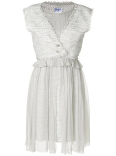 трикотажное платье с прозрачным слоем Chanel Vintage