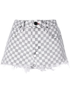 checkered denim shorts Alexander Wang