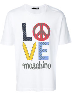 футболка с принтом-логотипом Love Moschino