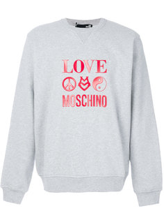 толстовка с принтом логотипа Love Moschino