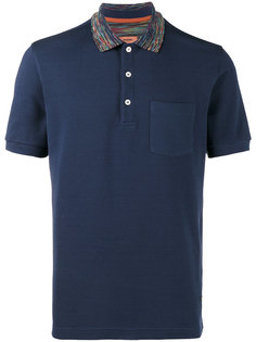 рубашка-поло с разноцветным узором на воротнике Missoni