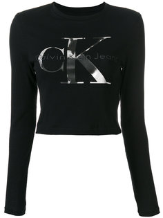 укороченная футболка с принтом с логотипом Ck Jeans