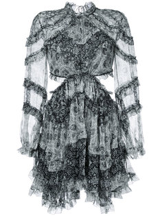 side cut-out ruffled dress Zimmermann