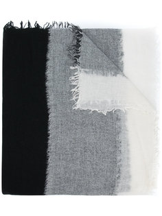 contrast panel scarf Yohji Yamamoto