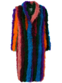 пальто с перьями  Moschino