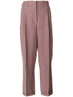 брюки с завышенной талией и узором  Giorgio Armani