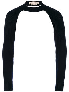 ribbed tab collar with sleeves Marni