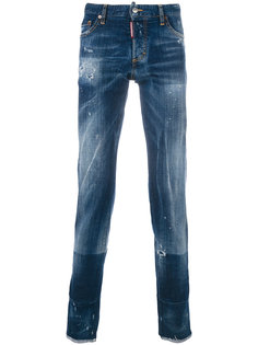 джинсы с потертой отделкой Dsquared2