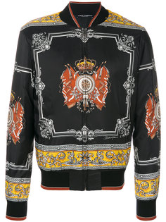 куртка-бомбер  с принтом royal  Dolce &amp; Gabbana