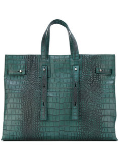 crocodile-effect tote Orciani