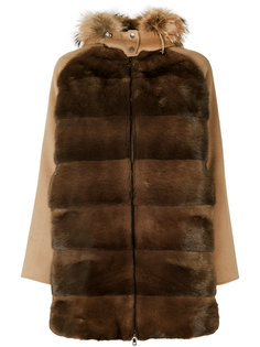 fur trim hooded coat P.A.R.O.S.H.
