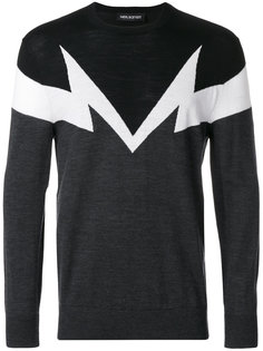 lightning patch sweatshirt Neil Barrett