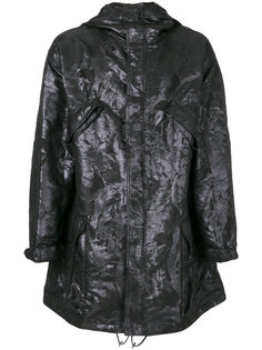 textured hooded coat Rochas