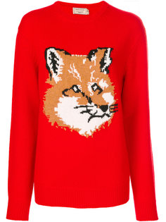 fox pattern jumper Maison Kitsuné