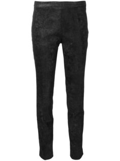 lamé skinny trousers Nude