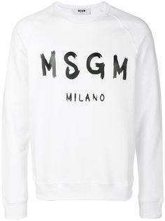 logo print sweatshirt MSGM