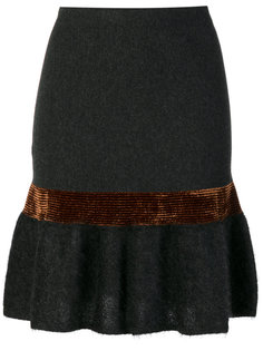 metallic detail peplum skirt D.Exterior