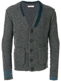 striped detail distressed cardigan Etro