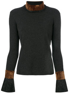 trumpet sleeve knitted top D.Exterior