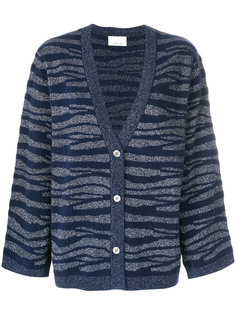 tonal zebra pattern cardigan Allude