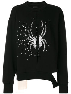 spider print pleat sweatshirt D.Gnak