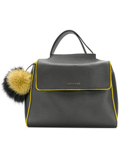 pom pom soft lined tote Orciani