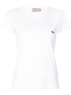 футболка с вышитым логотипом  Maison Kitsuné