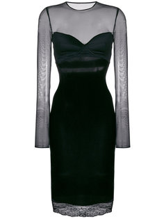 sheer-detail fitted dress Faith Connexion