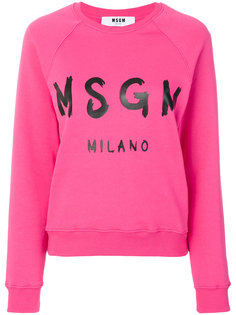 толстовка с принтом с логотипом MSGM