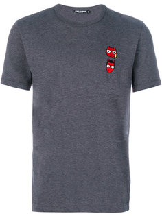 футболка с заплатками в виде дизайнеров-чертов Dolce &amp; Gabbana