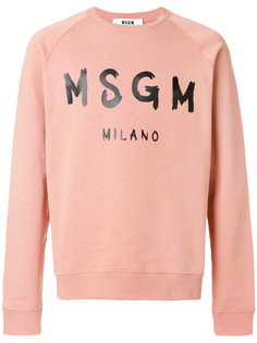 толстовка с принтом с логотипом MSGM