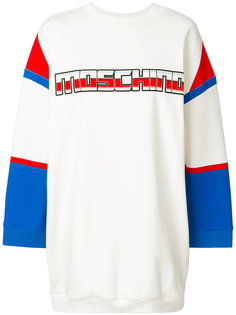 printed logo sweatshirt dress Moschino