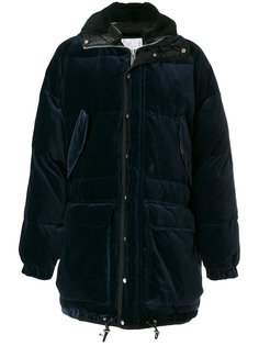 velvet padded coat Sacai