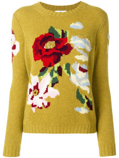 свитер с цветочной отделкой  Allude
