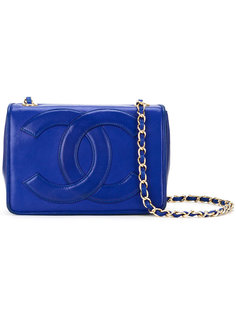 сумка с цепочкой и декоративной строчкой CC Chanel Vintage