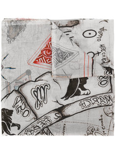 tattoo print scarf Faliero Sarti