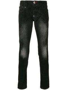 джинсы с потертой отделкой Philipp Plein