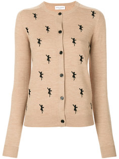 cat embroidered cardigan Sonia Rykiel
