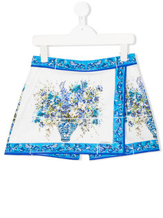 шорты с вышитым цветочным дизайном Dolce &amp; Gabbana Kids
