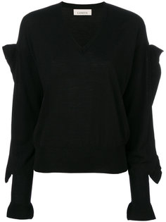 v-neck embellished sleeve sweater Laneus