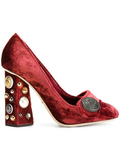 бархатные туфли-лодочки Jackie Dolce &amp; Gabbana