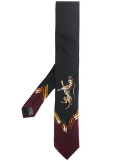 галстук с принтом дикой кошки Dolce &amp; Gabbana