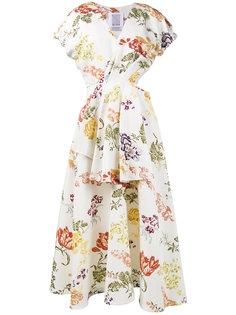 платье с вырезом и цветочным принтом  Rosie Assoulin