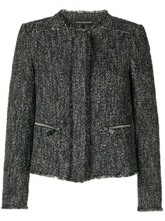 zip pocket tweed jacket Luisa Cerano