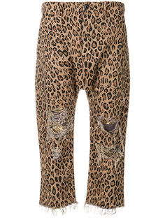 leopard printed cropped trousers R13
