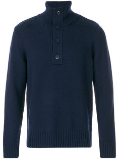 buttoned high neck jumper Closed